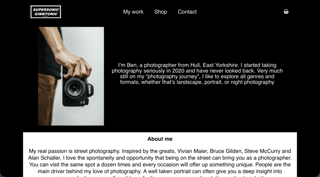Supersonic Gin N' Tonic website screenshot